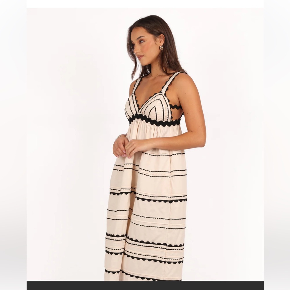 NWT  Black and White Striped Dress